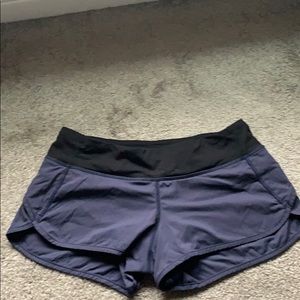 navy lululemon shorts